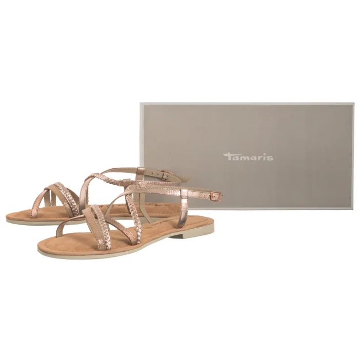 Sandały Tamaris Różowe 1-28139-44 952 Rose Metallic – zdjęcie 6