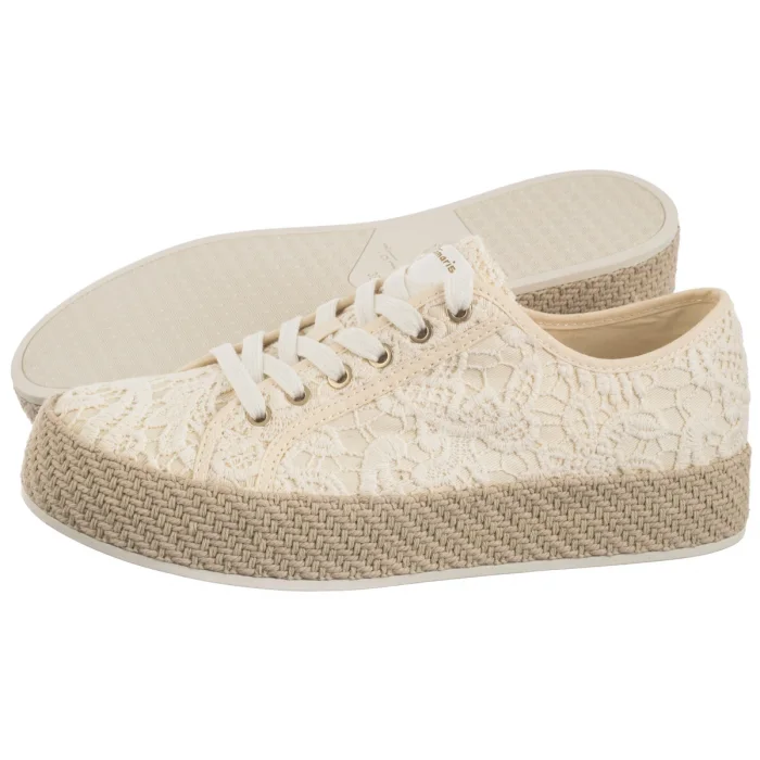 Espadryle Tamaris Beżowe 1-23625-44 474 Ivory Macramee – zdjęcie 1