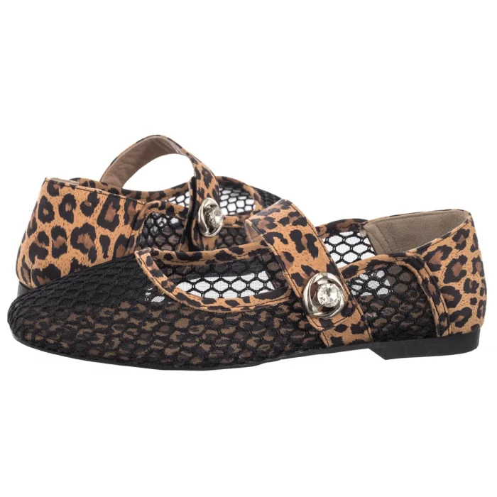 Baleriny Venezia Czarne/Brązowe L075MTBBOBA033 – zdjęcie 1