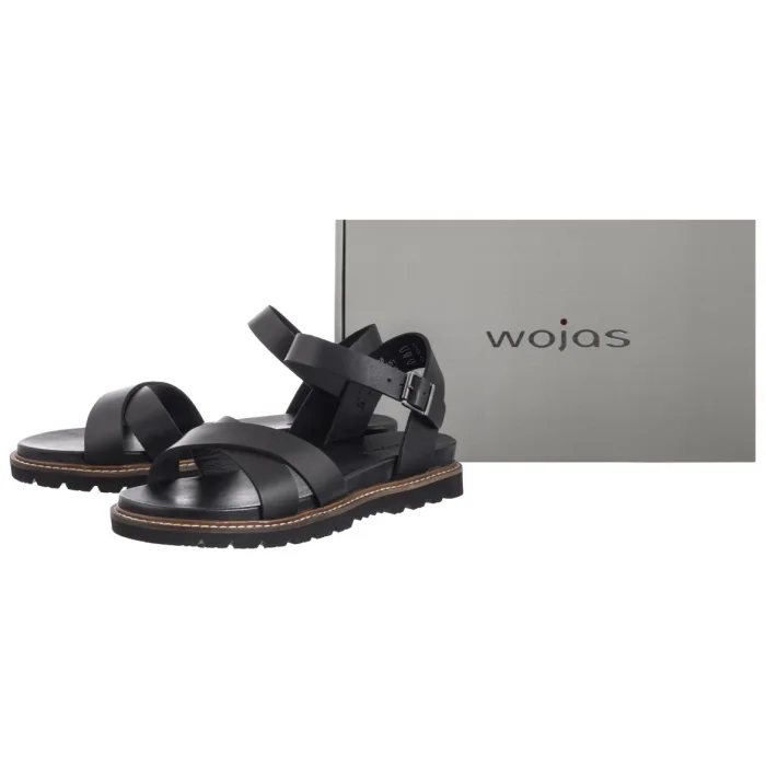 Sandały Wojas Czarne 76196-51 – zdjęcie 6