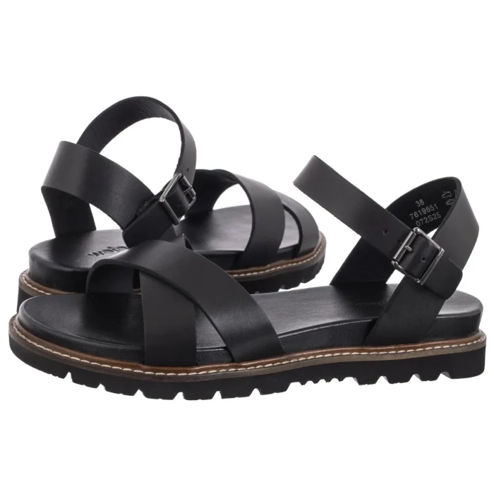 Sandały Wojas Czarne 76196-51 – zdjęcie 1