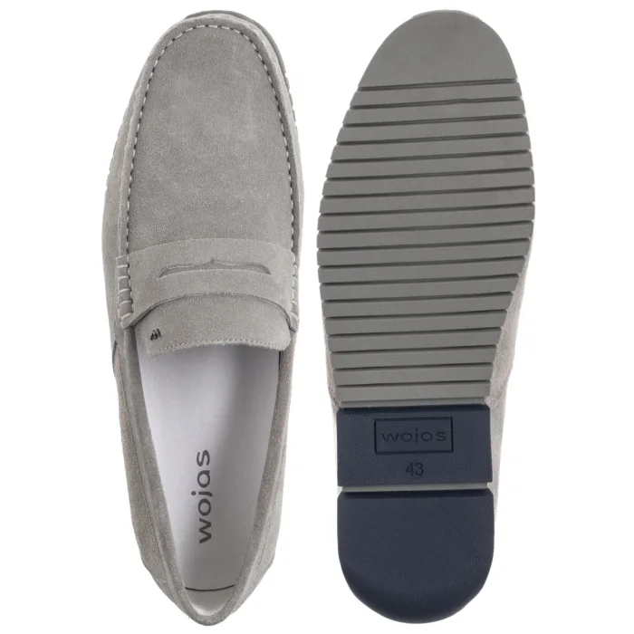 Mokasyny Wojas Popielate 10191-60 – zdjęcie 5