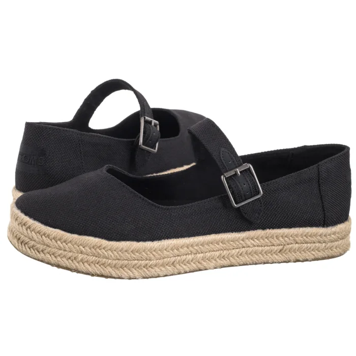 Espadryle Toms Carolina Mary Jane Black Heavy Canvas 10021878 – zdjęcie 1