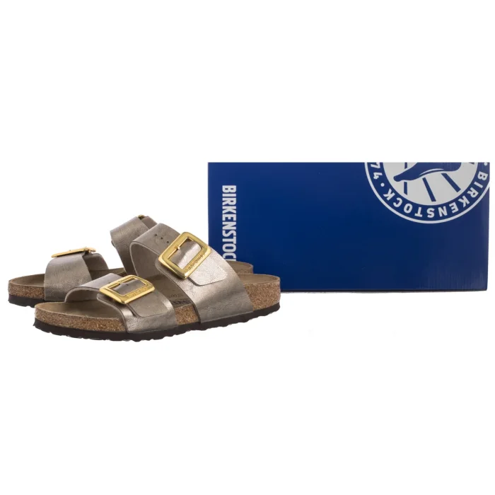 Klapki Birkenstock Sydney Cushion Buckle Graceful Taupe 1029372 – zdjęcie 6