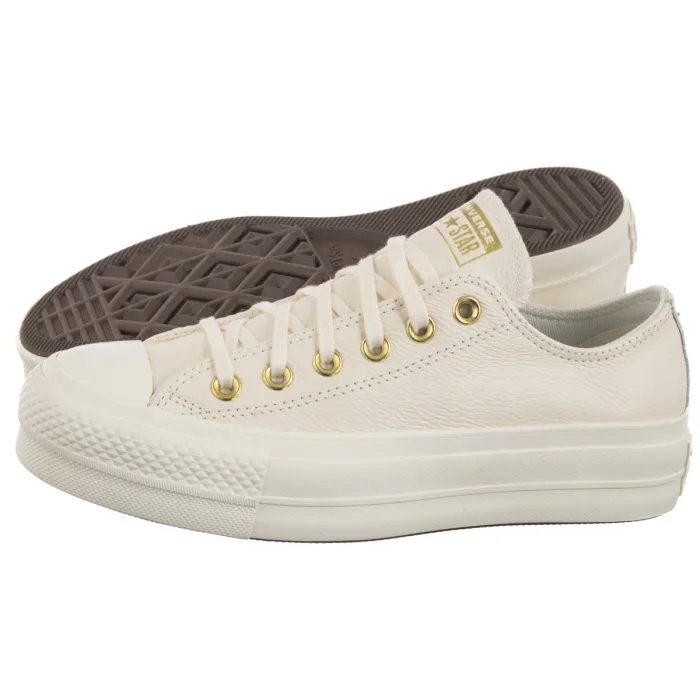 Trampki Converse CTAS Lift Ox Egret/Egret/Gold A12765C – zdjęcie 1