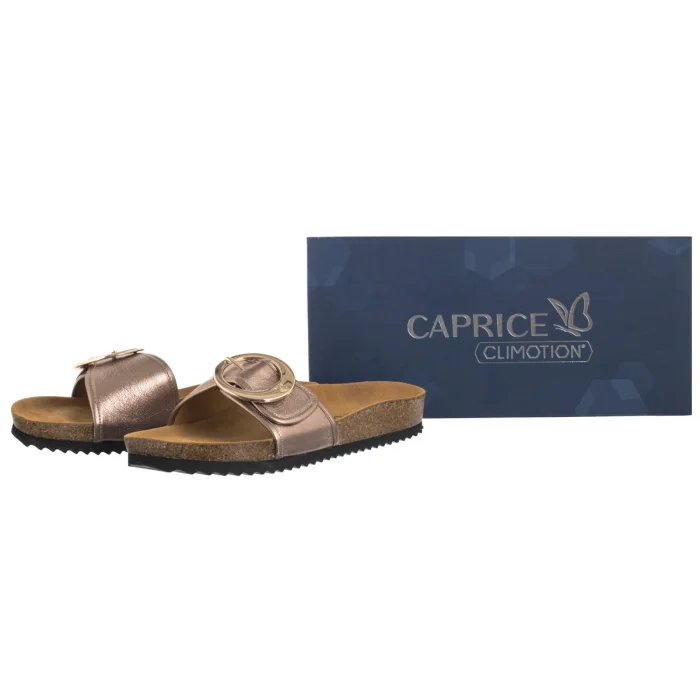 Klapki Caprice Złote 9-27401-44 341 Taupe Metallic – zdjęcie 6