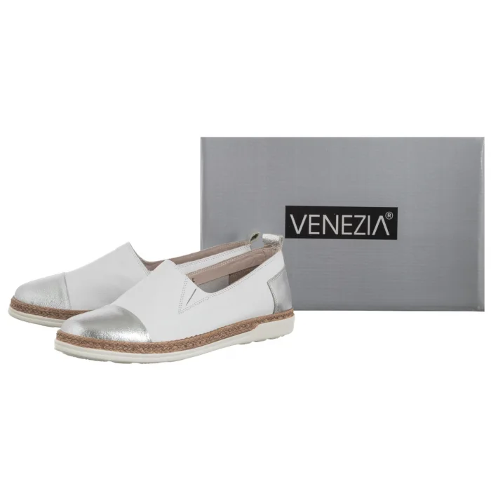 Mokasyny Venezia Białe M001LEWSOBM089 – zdjęcie 6