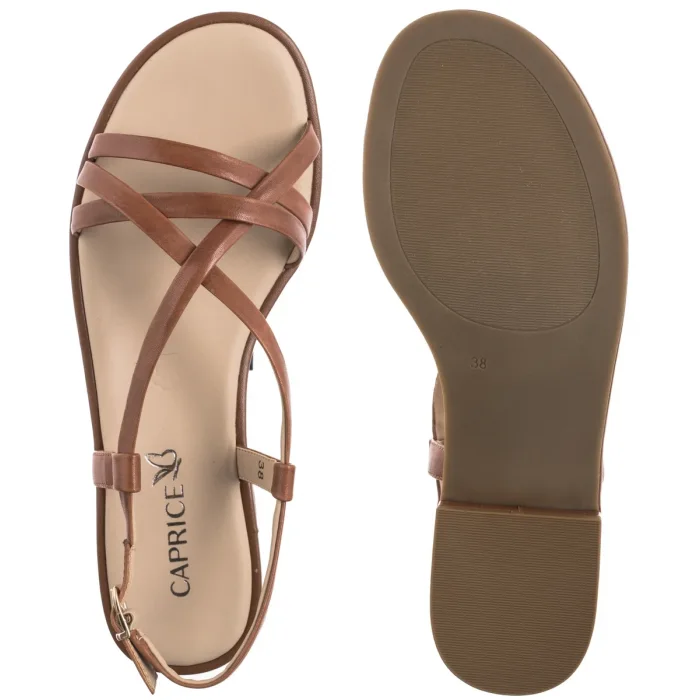 Sandały Caprice Brązowe 9-28100-44 303 Cognac Nappa – zdjęcie 5