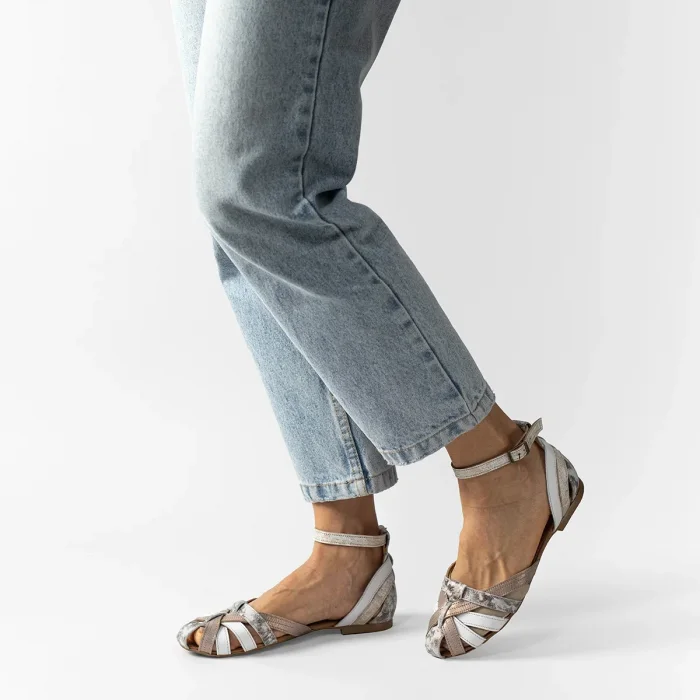 Sandały Maciejka Złoto-Białe 01924-48/00-5 – zdjęcie 3