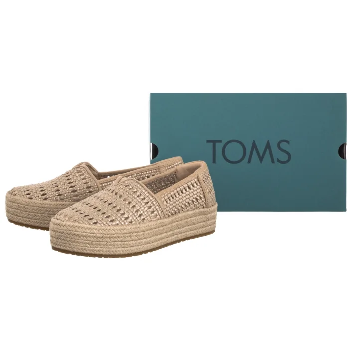 Espadryle Toms Valencia Champagne Metallic Basket Weave 10021921 – zdjęcie 6