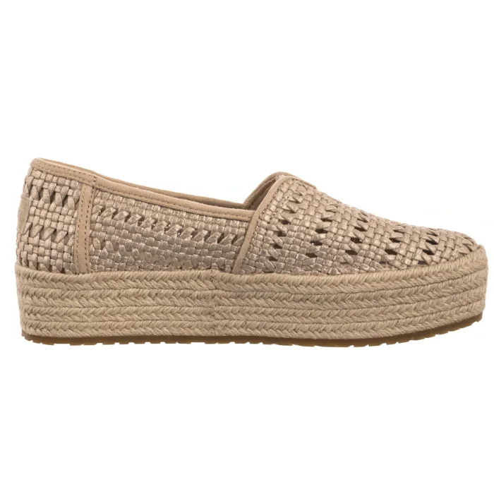 Espadryle Toms Valencia Champagne Metallic Basket Weave 10021921 – zdjęcie 3