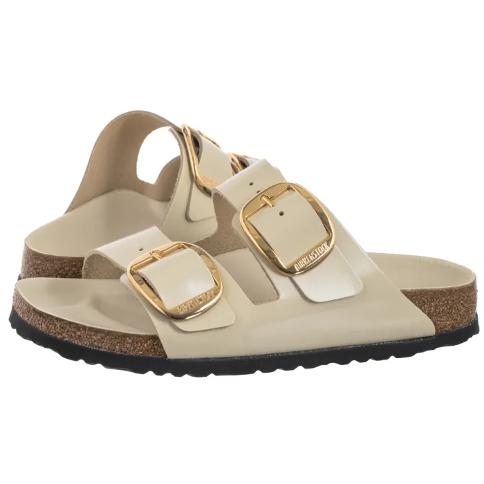 Klapki Birkenstock Arizona Big Buckle High-Shine Ecru 1026128 – zdjęcie 1