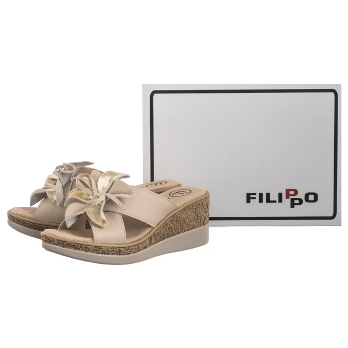 Klapki Filippo Beżowe DK7039/25 BE – zdjęcie 6