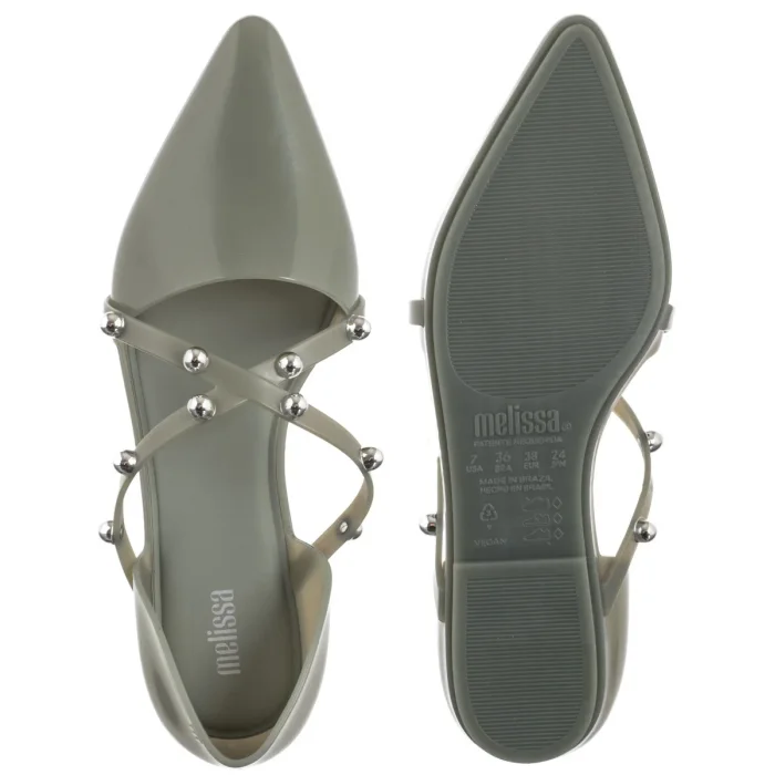 Sandały Melissa Pointy Stripe AD 33321/50857 Green/Silver  – zdjęcie 5