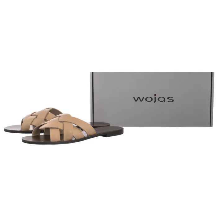 Klapki Wojas Beżowe 74025-54 – zdjęcie 6