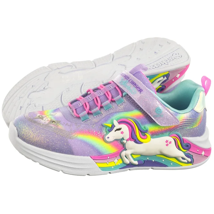 Buty Sportowe Skechers S Lights Unicorn Chaser Lavender/Multi 302298L/LVMT – zdjęcie 1