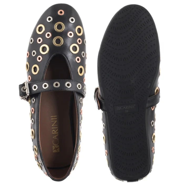 Baleriny Carinii Czarne B10046-353-000-000-000 – zdjęcie 5