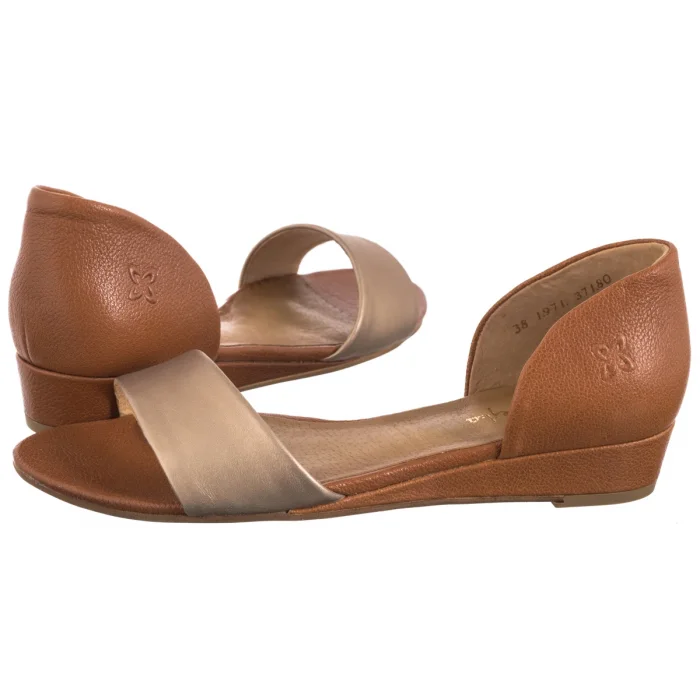 Sandały Maciejka Rude+Złote 01971-68/00-5 – zdjęcie 1