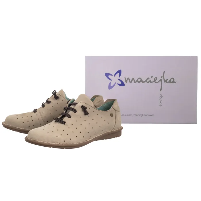 Półbuty Maciejka Beżowe P6810-10/00-1 – zdjęcie 6