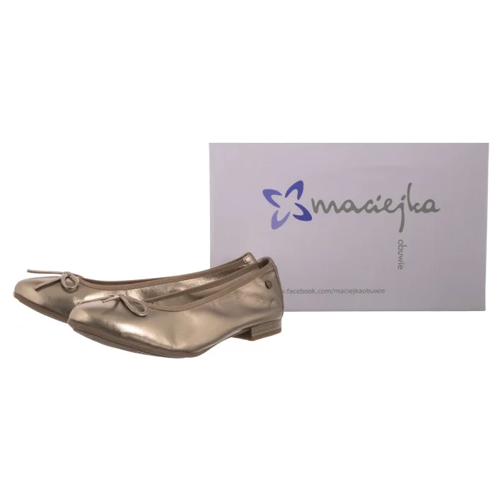 Baleriny Maciejka Złote P6800-25/00-0 – zdjęcie 6