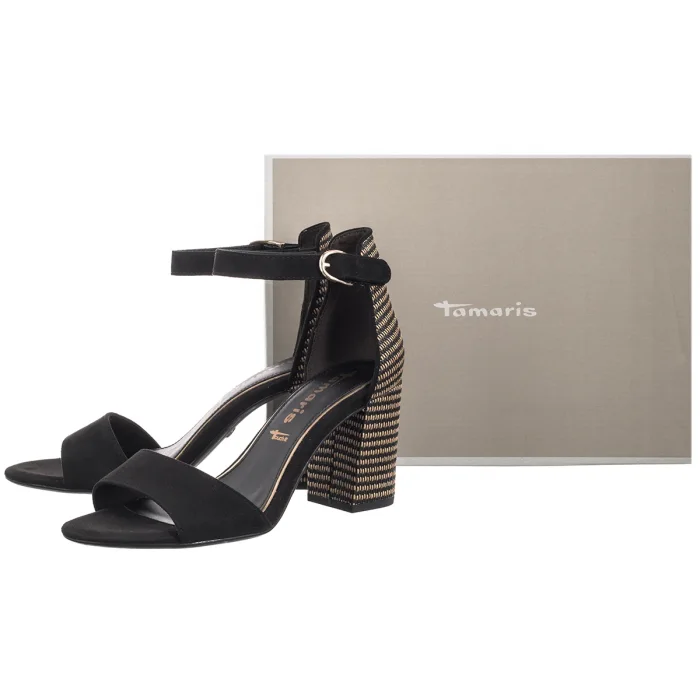 Sandały Tamaris Czarne 1-28356-42 0C8 Black Comb – zdjęcie 6