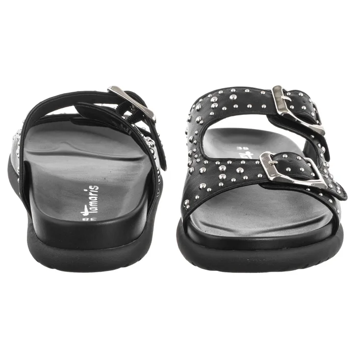 Klapki Tamaris Czarne 1-27421-44 001 Black   – zdjęcie 4
