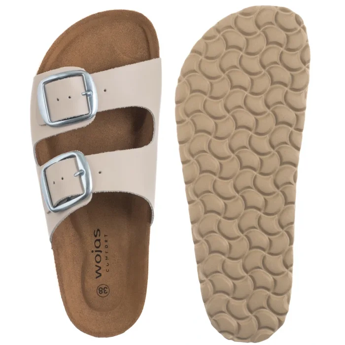 Klapki Wojas Beżowe 74147-54 – zdjęcie 5