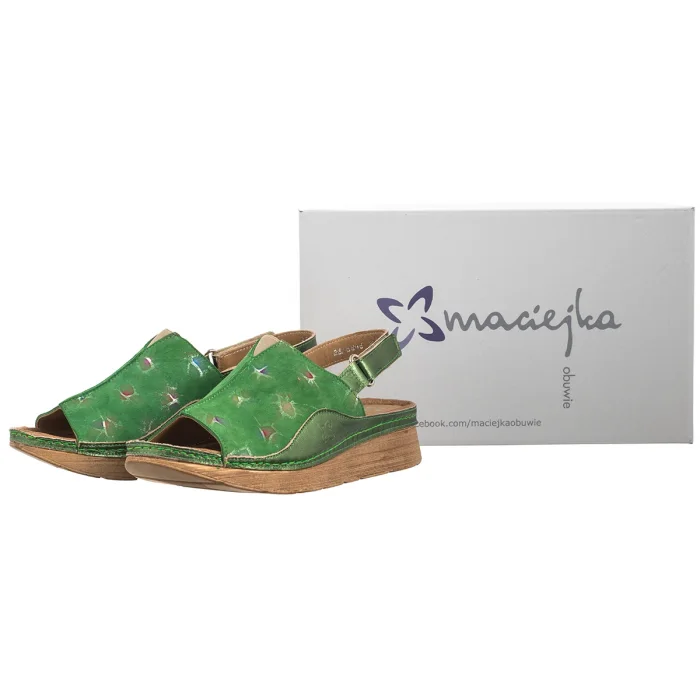 Sandały Maciejka Zielone L6846-09/00-1 – zdjęcie 6