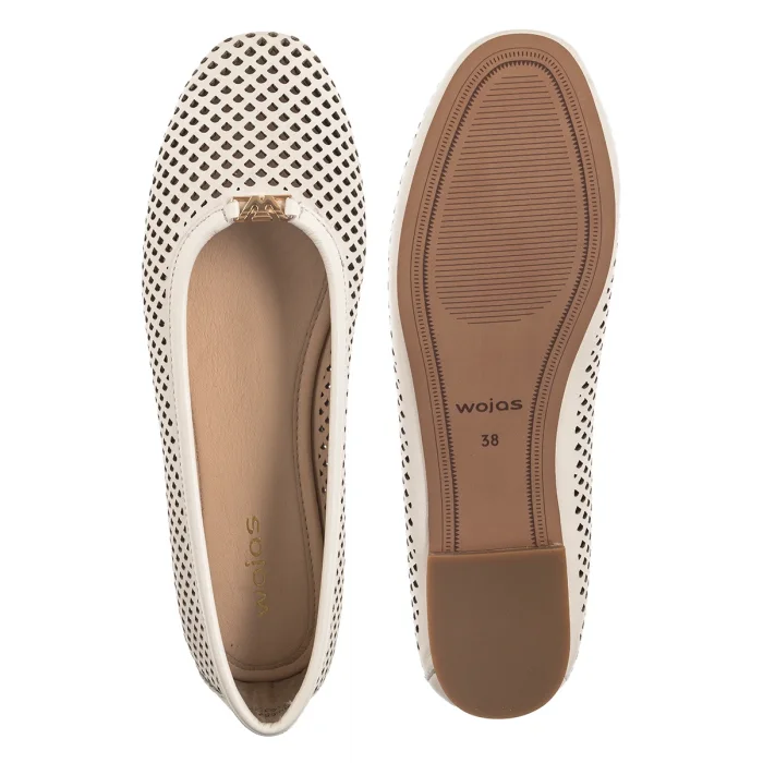 Baleriny Wojas Kremowe 44056-59 – zdjęcie 5