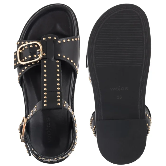 Sandały Wojas Czarne 76240-51 – zdjęcie 5