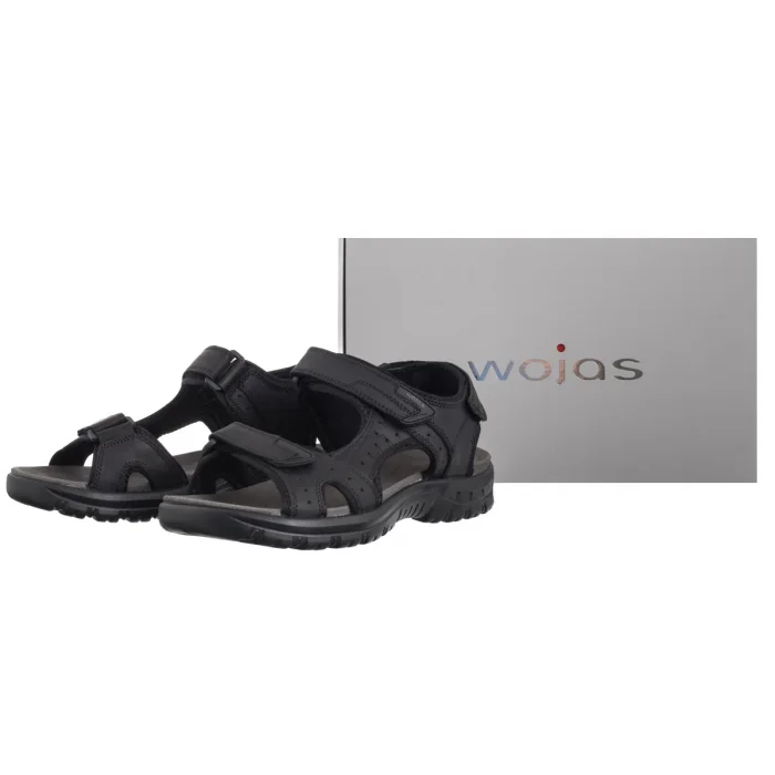 Sandały Wojas Czarne 29014-91 – zdjęcie 6