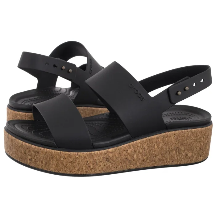 Sandały Crocs Brooklyn Cork Low Wedge Black 211144-060 – zdjęcie 1
