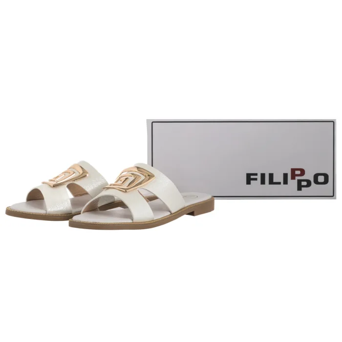 Klapki Filippo Białe DK3703/25 WH – zdjęcie 6