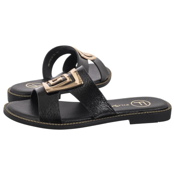 Klapki Filippo Czarne DK3703/25 BK – zdjęcie 1
