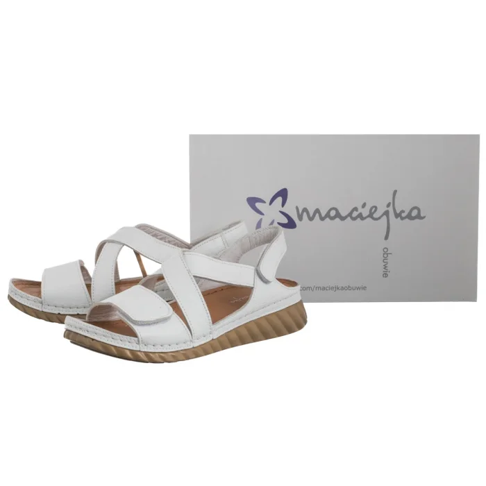 Sandały Maciejka Białe L6848-11/00-1 – zdjęcie 6
