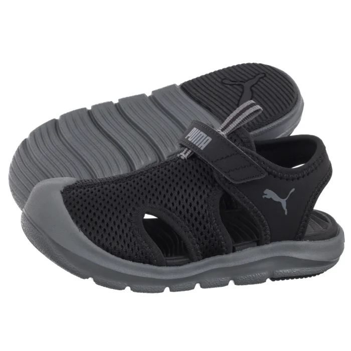 Sandałki Puma Fun Racer Sandal Mesh V Inf Puma Black-Cool Dark Grey 401576-01 – zdjęcie 1
