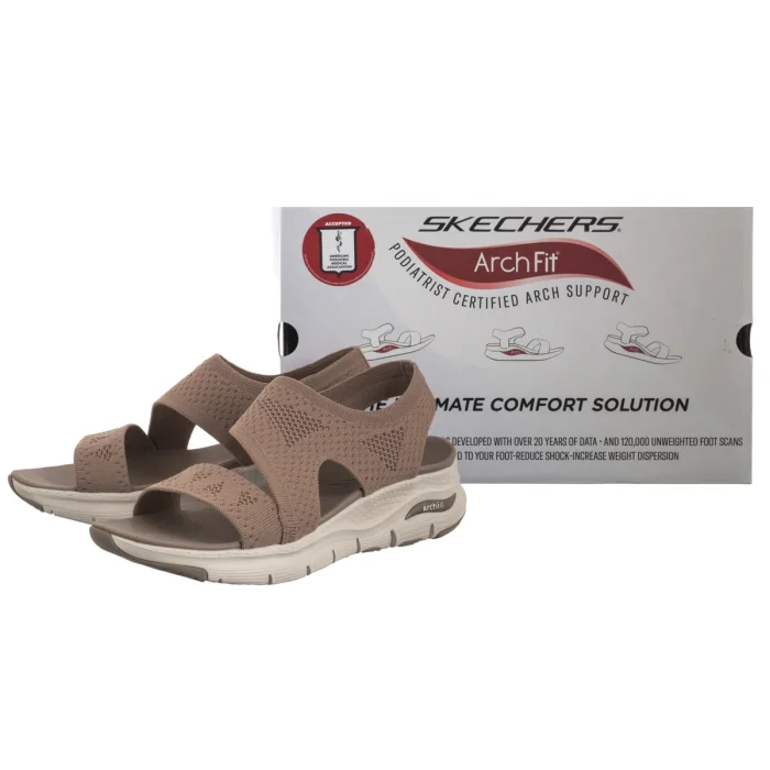 Sandały Skechers Arch Fit - Brightest Day Mocha 119458/MOC – zdjęcie 6
