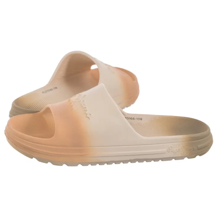 Klapki Pepe Jeans Beach Slidecol Light Peach Beige PLS70166 108 – zdjęcie 1