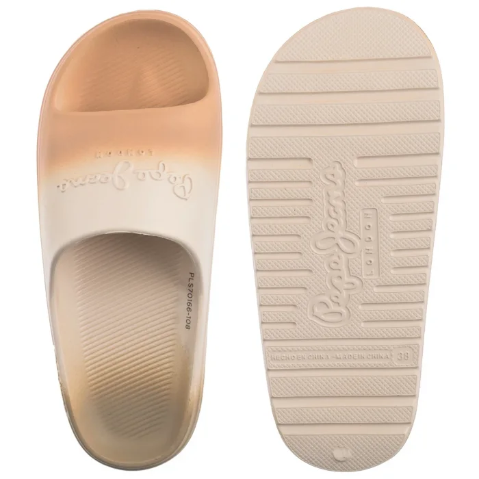 Klapki Pepe Jeans Beach Slidecol Light Peach Beige PLS70166 108 – zdjęcie 5