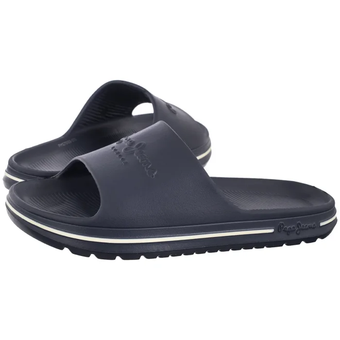 Klapki Pepe Jeans Beach Slide M Naval Blue PMS70159 575 – zdjęcie 1
