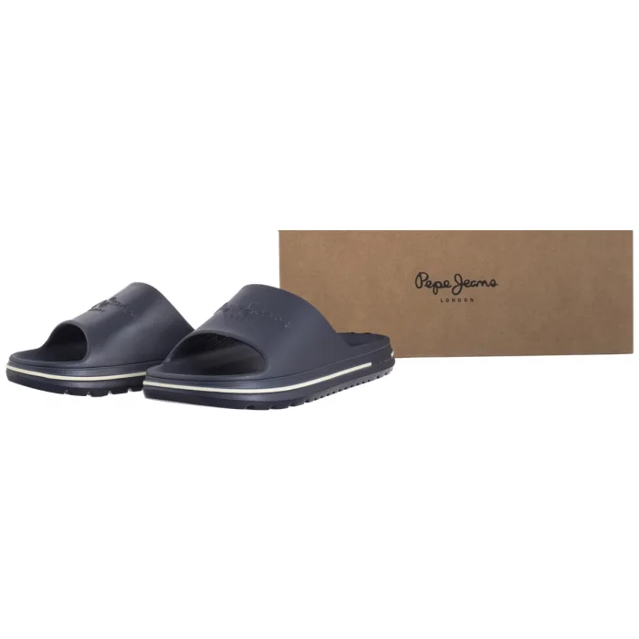 Klapki Pepe Jeans Beach Slide M Naval Blue PMS70159 575 – zdjęcie 6