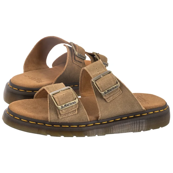 Klapki Dr. Martens Josef Bronx Suede Savannah Tan 41083200 – zdjęcie 1