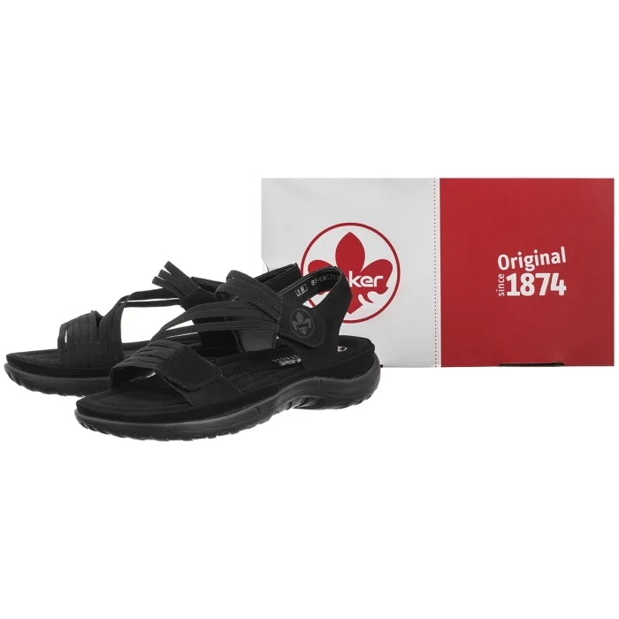 Sandały Rieker Czarne 64870-02 Black – zdjęcie 6