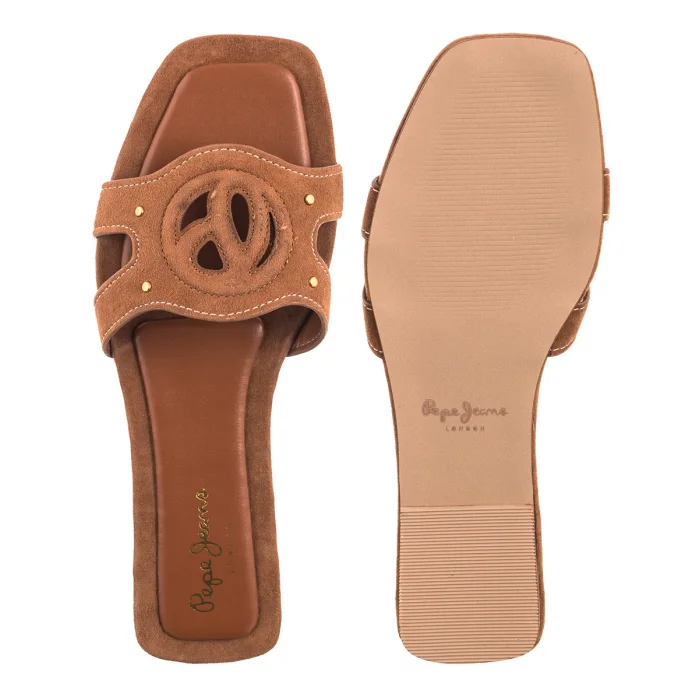 Klapki Pepe Jeans Frida Soft Tan Brown PLS90697 869 – zdjęcie 5