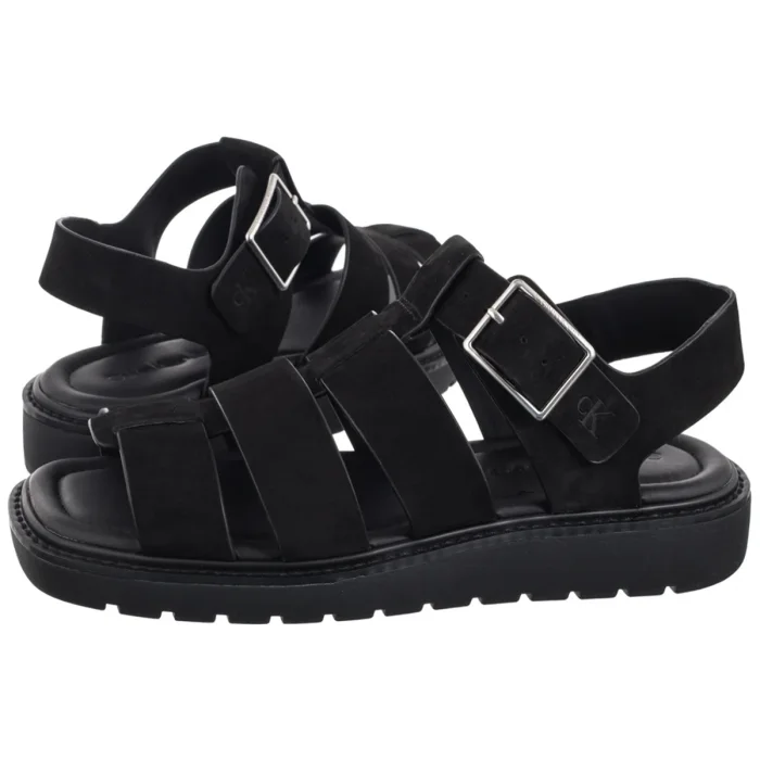 Sandały Calvin Klein Fisherman Hw Sandal Lth Ck Black YW0YW01962 BEH – zdjęcie 1