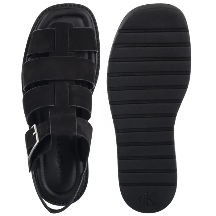 Sandały Calvin Klein Fisherman Hw Sandal Lth Ck Black YW0YW01962 BEH – zdjęcie 5