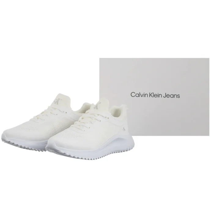Sneakersy Calvin Klein Eva Runner Sock Mg Tech Mix Triple Bright White YW0YW01855 0K4 – zdjęcie 6