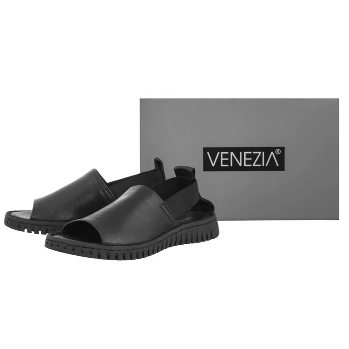 Sandały Venezia Czarne L022LEBLOBS093 – zdjęcie 6
