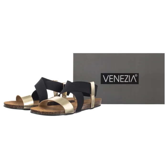 Sandały Venezia Złote W001LEGOOBS137 – zdjęcie 6