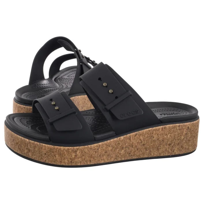 Klapki Crocs Brooklyn Cork Buckle Black 211252-001 – zdjęcie 1